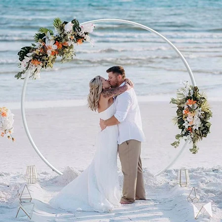 beach wedding flower arch