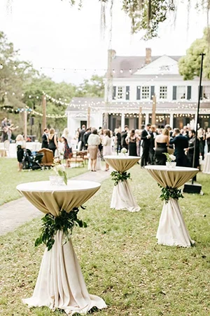 cocktail wedding tables