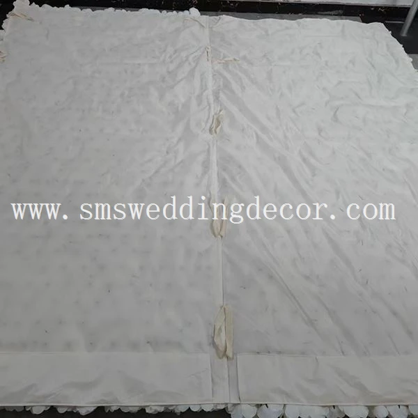 white flower backdrop wall